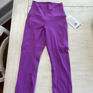 Purple Lululemon Align HR leggings crop 23”